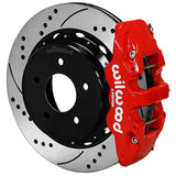 Wilwood 88-98 GM C1500 Aero4 SRP Rear Brake Kit 14in Rotor - Red