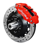 Wilwood 65-68 Chevy Impala W/ Drum Spindle- FNSL6R - 12.88 in Vented GT Rotor Drilled Red
