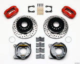 Wilwood Forged Dynalite P/S Park Brake Kit Drilled Red Chevy 12 Bolt-Spec 3.15in Brng Staggered mt
