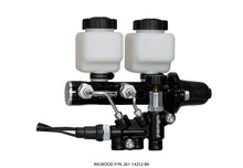 Load image into Gallery viewer, Wilwood Tandem Remote M/C Kit w L/H Bracket &amp; Prop Valve - 1 1/8in Bore Black