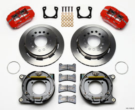 Wilwood Dynapro Low-Profile 11.00in P-Brake Kit - Red Chevy 12 Bolt Spcl 2.81in Off Stag Mount