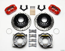 Load image into Gallery viewer, Wilwood Dynapro Low-Profile 11.00in P-Brake Kit Drill-Red Mopar/Dana 2.50in Off w/Snap Ring Bearing