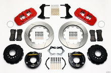 Load image into Gallery viewer, Wilwood AERO4 Rear P-Brake Kit 14.00in Red Mopar/Dana 2.36in Off w/Snap Ring Bearing