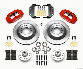 Wilwood Narrow Superlite 6R Front Hub & 1PC Rtr Kit 12.88in-Red Magnum Force Drop Spindle